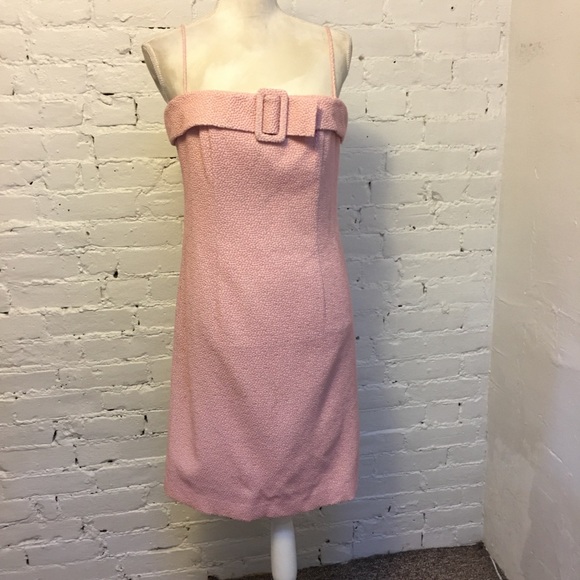 Paule Ka buckle top mini dress pink textured size 42 - Picture 1 of 7